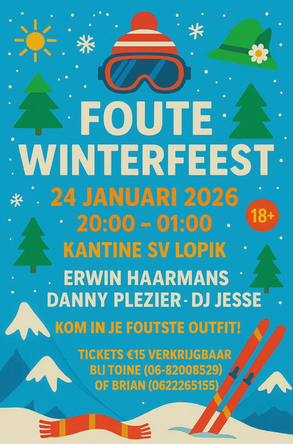Bestel nu je tickets voor het Foute Winterfeest!