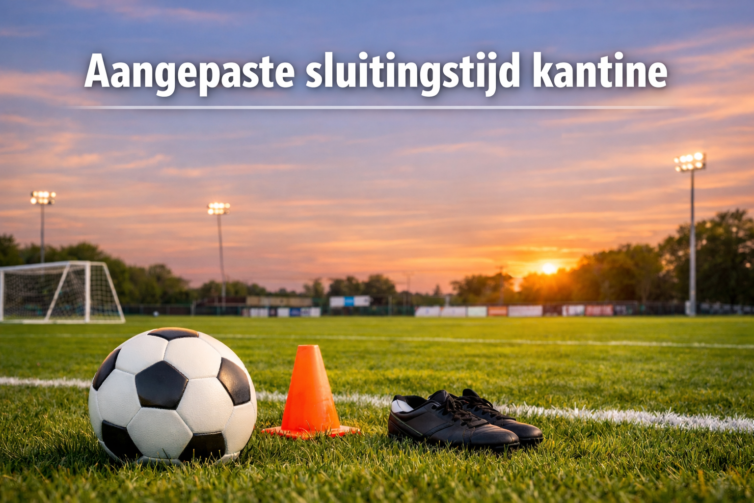 Aangepaste sluitingstijd kantine op 24 januari