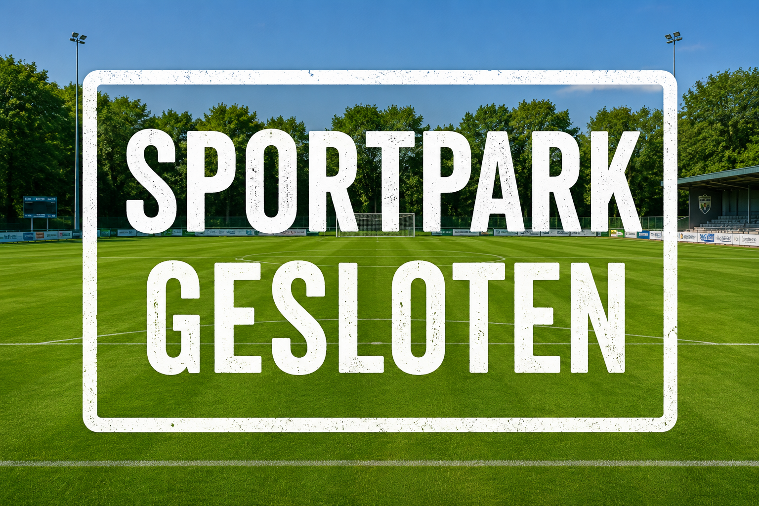 Sportpark gesloten voor zomeronderhoud en veldherstel